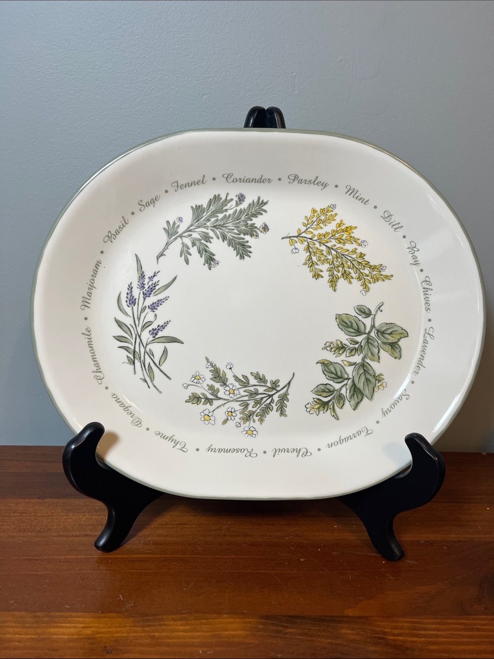 Corelle 12” Oval Serving Platter,  Thymeless Pattern